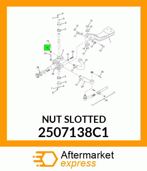 NUT SLOTTED 2507138C1