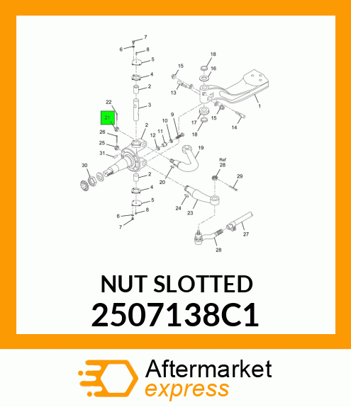 NUT SLOTTED 2507138C1