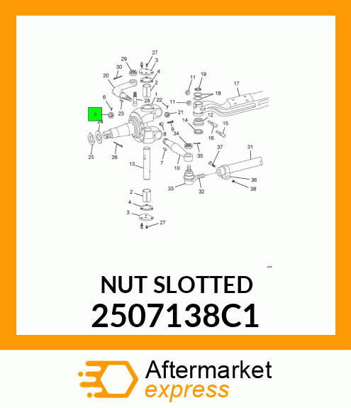 NUT SLOTTED 2507138C1