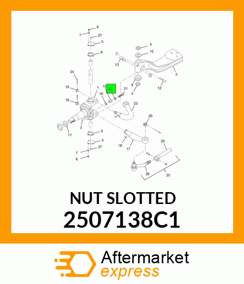 NUT SLOTTED 2507138C1