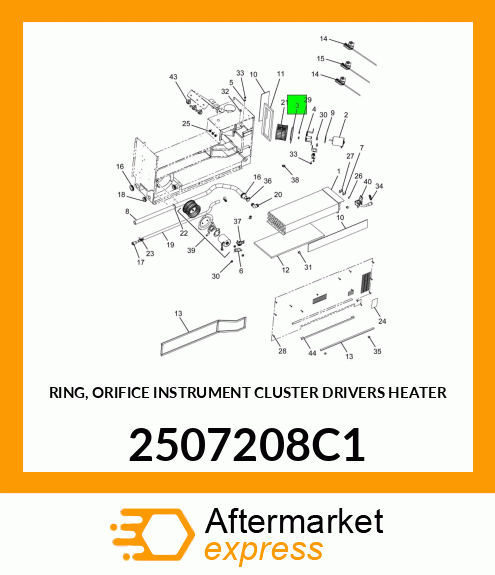 RING, ORIFICE INSTRUMENT CLUSTER DRIVERS HEATER 2507208C1