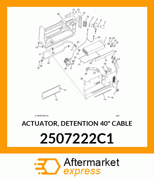 ACTUATOR, DETENTION 40" CABLE 2507222C1