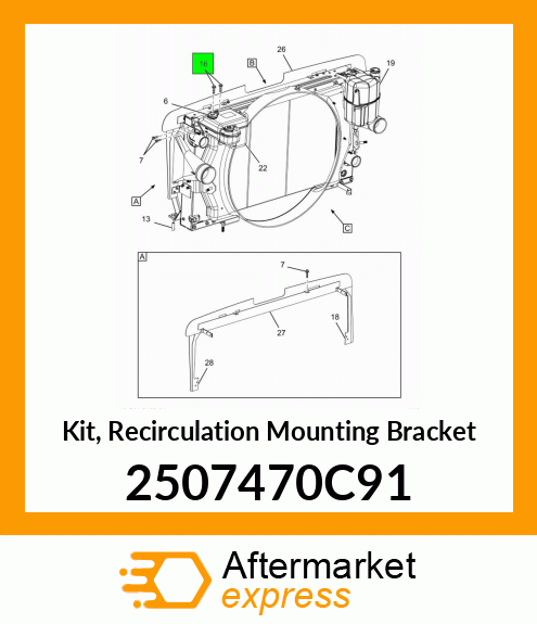 Kit, Recirculation Mounting Bracket 2507470C91