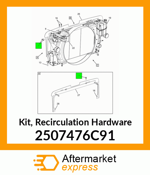 Kit, Recirculation Hardware 2507476C91