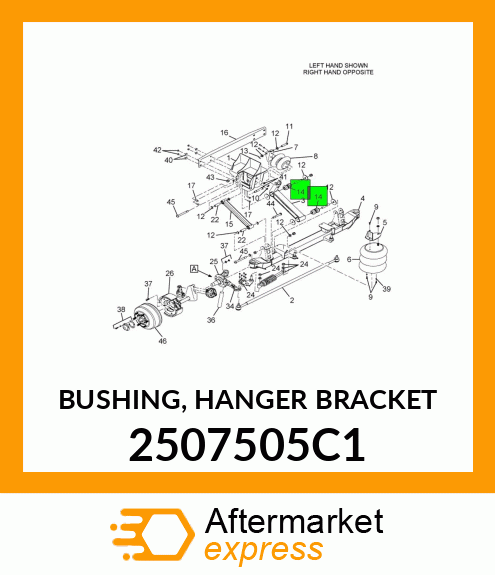 BUSHING, HANGER BRACKET 2507505C1