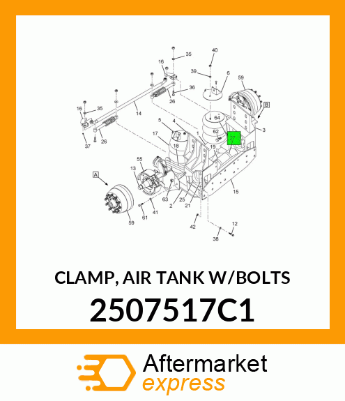 CLAMP, AIR TANK W/BOLTS 2507517C1
