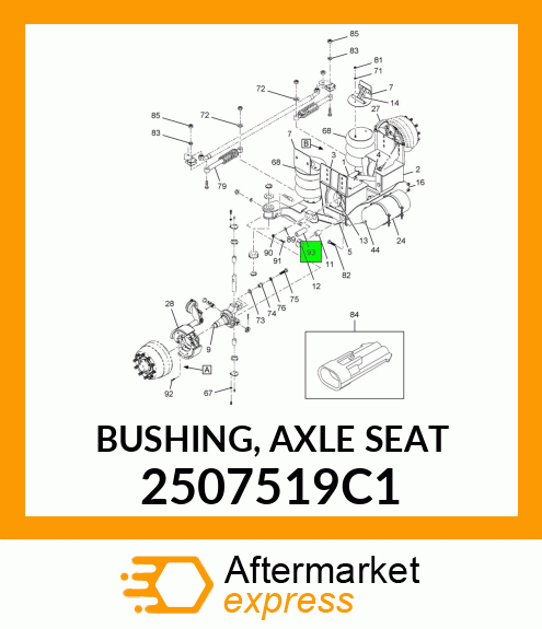 BUSHING, AXLE SEAT 2507519C1