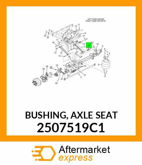 BUSHING, AXLE SEAT 2507519C1