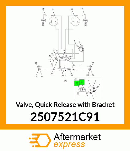 Valve, Quick Release with Bracket 2507521C91