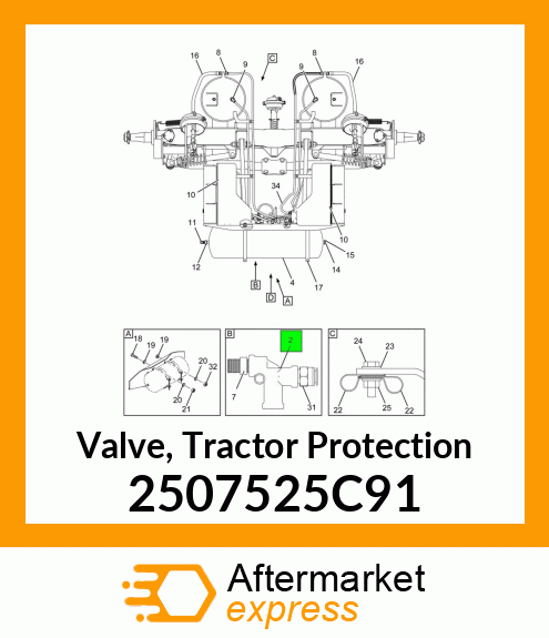 Valve, Tractor Protection 2507525C91