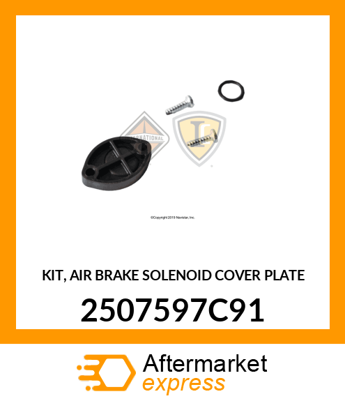 KIT, AIR BRAKE SOLENOID COVER PLATE 2507597C91