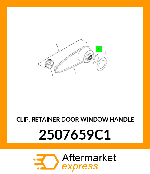 CLIP, RETAINER DOOR WINDOW HANDLE 2507659C1