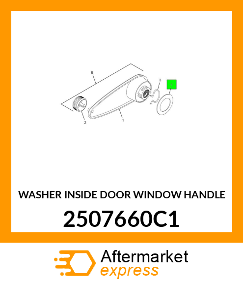 WASHER INSIDE DOOR WINDOW HANDLE 2507660C1