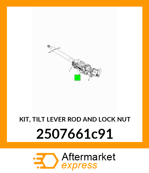 KIT, TILT LEVER ROD AND LOCK NUT 2507661c91