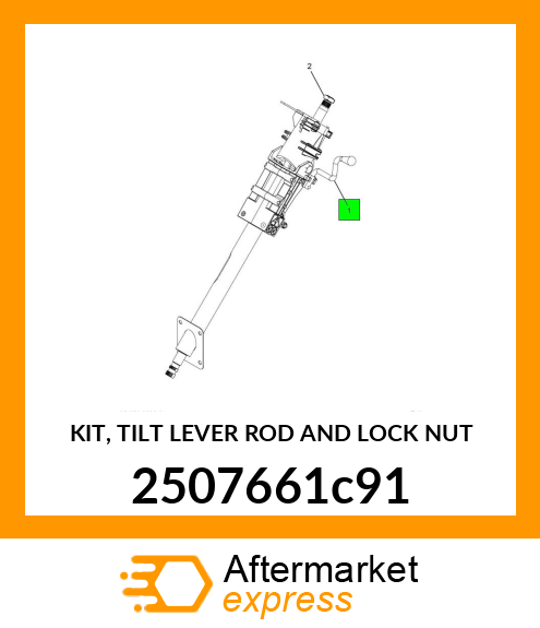 KIT, TILT LEVER ROD AND LOCK NUT 2507661c91