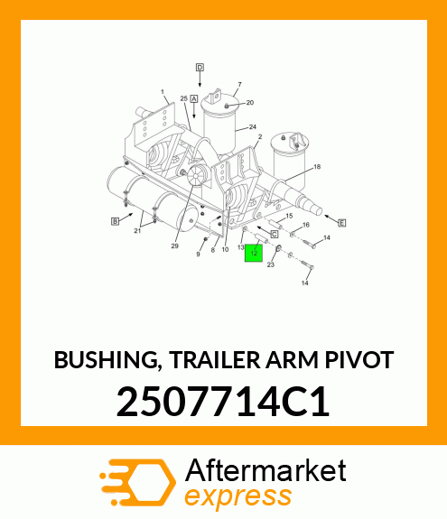 BUSHING, TRAILER ARM PIVOT 2507714C1