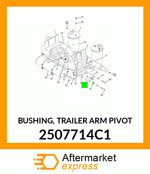 BUSHING, TRAILER ARM PIVOT 2507714C1