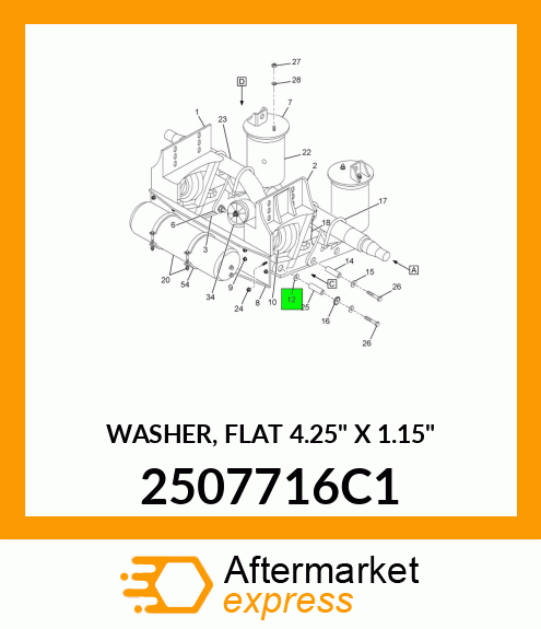 WASHER, FLAT 4.25" X 1.15" 2507716C1