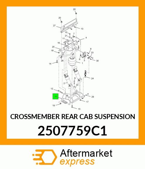 CROSSMEMBER REAR CAB SUSPENSION 2507759C1