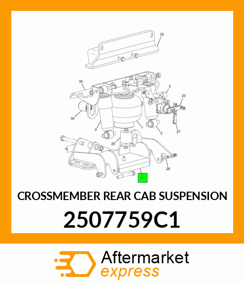 CROSSMEMBER REAR CAB SUSPENSION 2507759C1