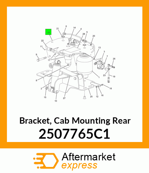 Bracket, Cab Mounting Rear 2507765C1