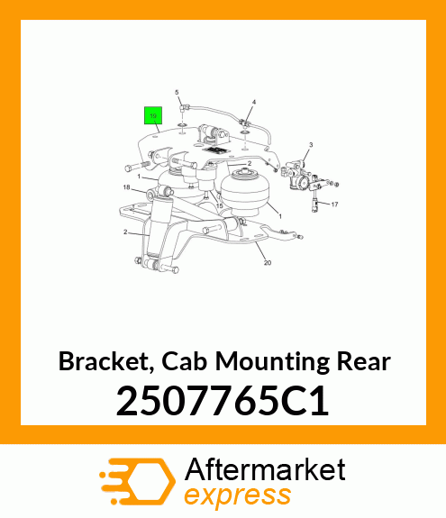 Bracket, Cab Mounting Rear 2507765C1