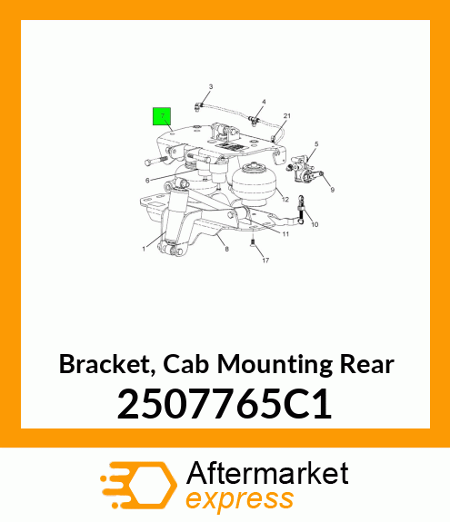 Bracket, Cab Mounting Rear 2507765C1