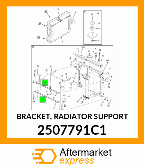 BRACKET, RADIATOR SUPPORT 2507791C1