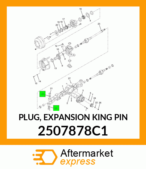PLUG, EXPANSION KING PIN 2507878C1