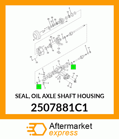 SEAL, OIL AXLE SHAFT HOUSING 2507881C1