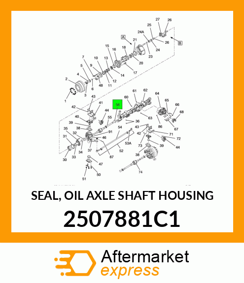 SEAL, OIL AXLE SHAFT HOUSING 2507881C1
