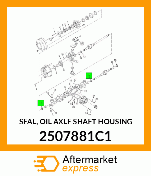 SEAL, OIL AXLE SHAFT HOUSING 2507881C1