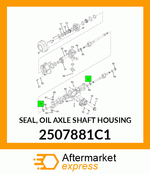 SEAL, OIL AXLE SHAFT HOUSING 2507881C1