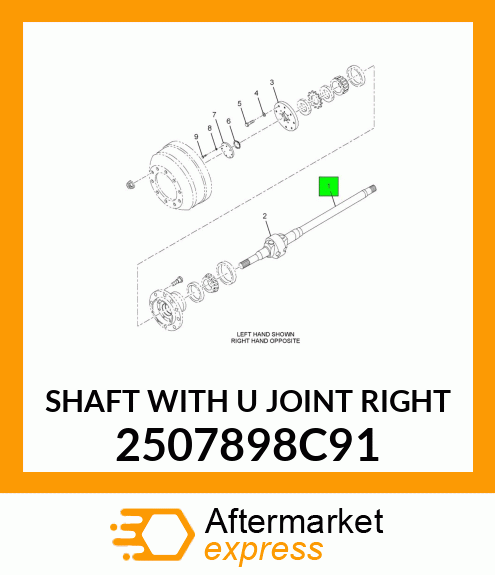 SHAFT WITH "U" JOINT RIGHT 2507898C91