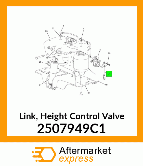 Link, Height Control Valve 2507949C1