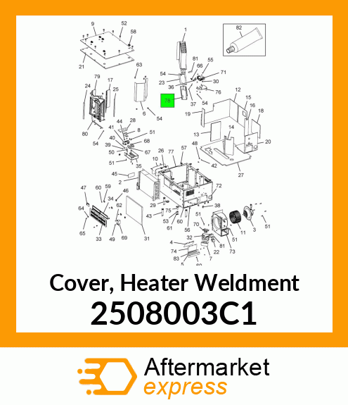 Cover, Heater Weldment 2508003C1