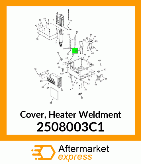 Cover, Heater Weldment 2508003C1