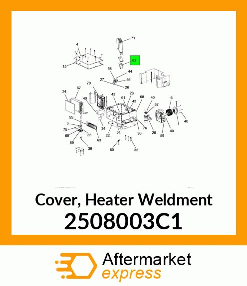 Cover, Heater Weldment 2508003C1