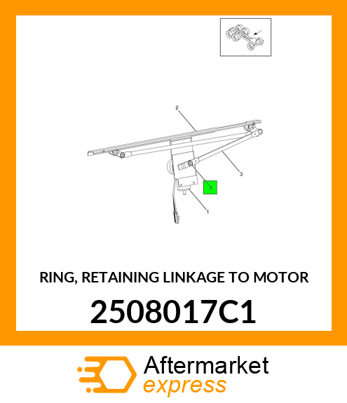 RING, RETAINING LINKAGE TO MOTOR 2508017C1