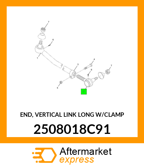 END, VERTICAL LINK LONG W/CLAMP 2508018C91
