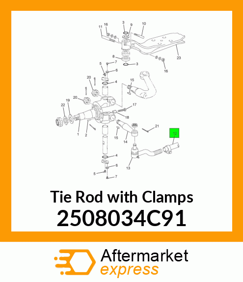 Tie Rod with Clamps 2508034C91