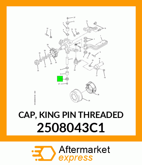 CAP, KING PIN THREADED 2508043C1