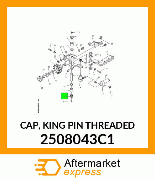 CAP, KING PIN THREADED 2508043C1
