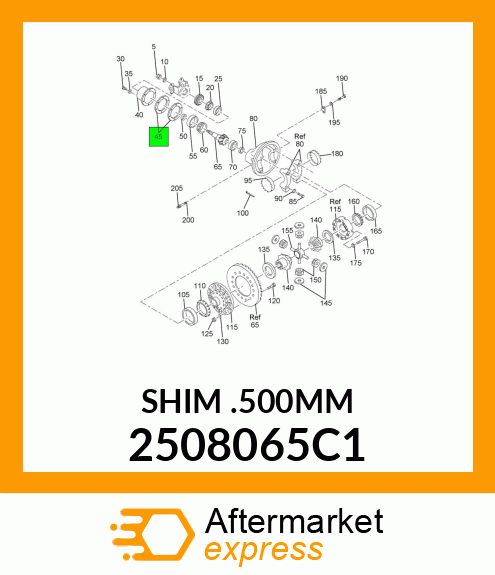 SHIM, BEARING CAGE PINION GEAR .020" 2508065C1