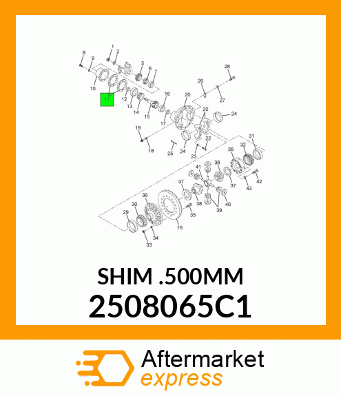 SHIM, BEARING CAGE PINION GEAR .020" 2508065C1