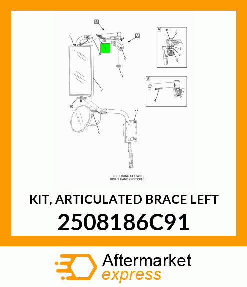 KIT, ARTICULATED BRACE LEFT 2508186C91