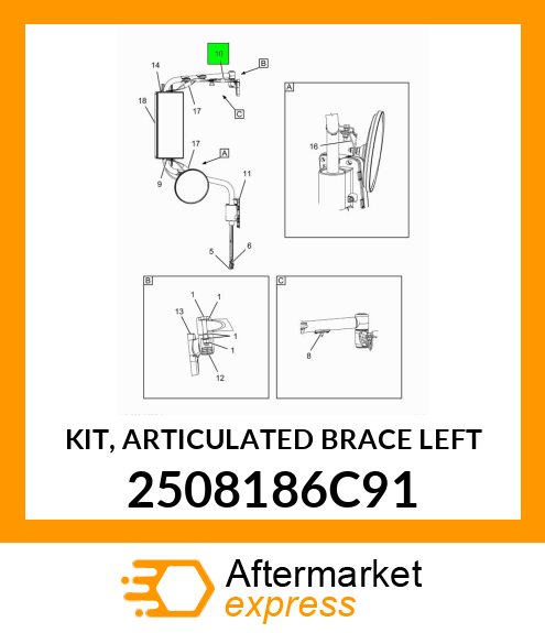 KIT, ARTICULATED BRACE LEFT 2508186C91