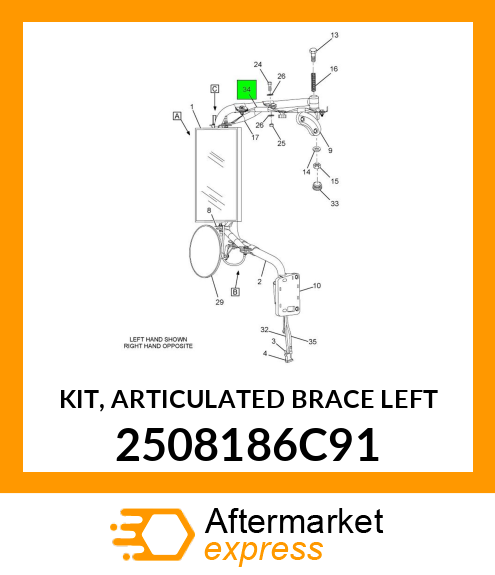 KIT, ARTICULATED BRACE LEFT 2508186C91