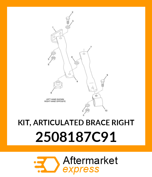 KIT, ARTICULATED BRACE RIGHT 2508187C91