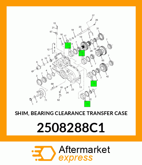 SHIM, BEARING CLEARANCE TRANSFER CASE 2508288C1